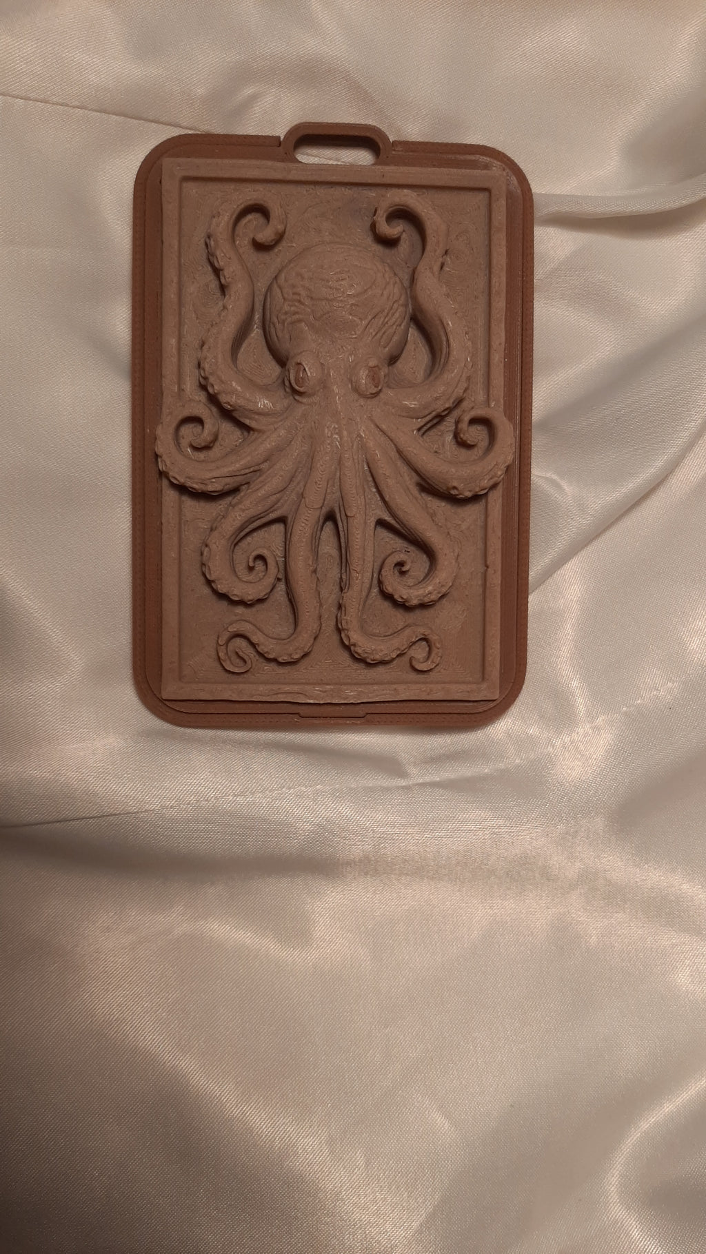 Octopus Wood Relief Card Holder