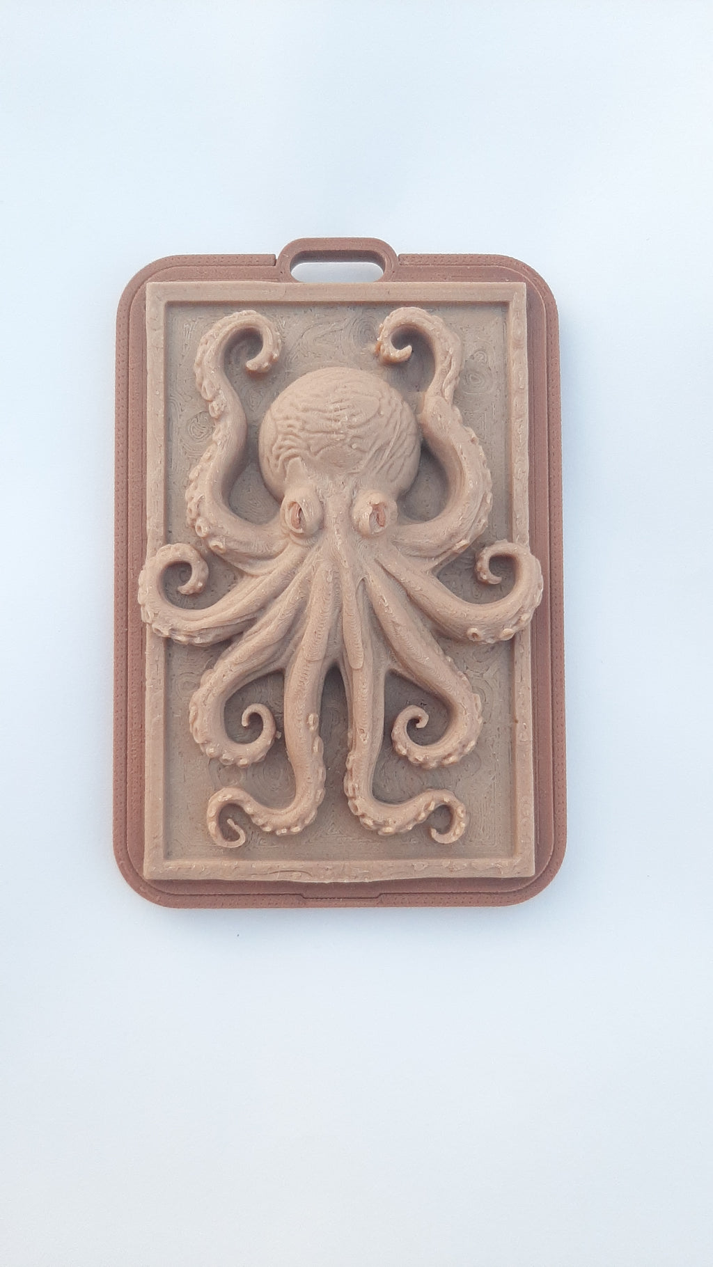Octopus Wood Relief Card Holder