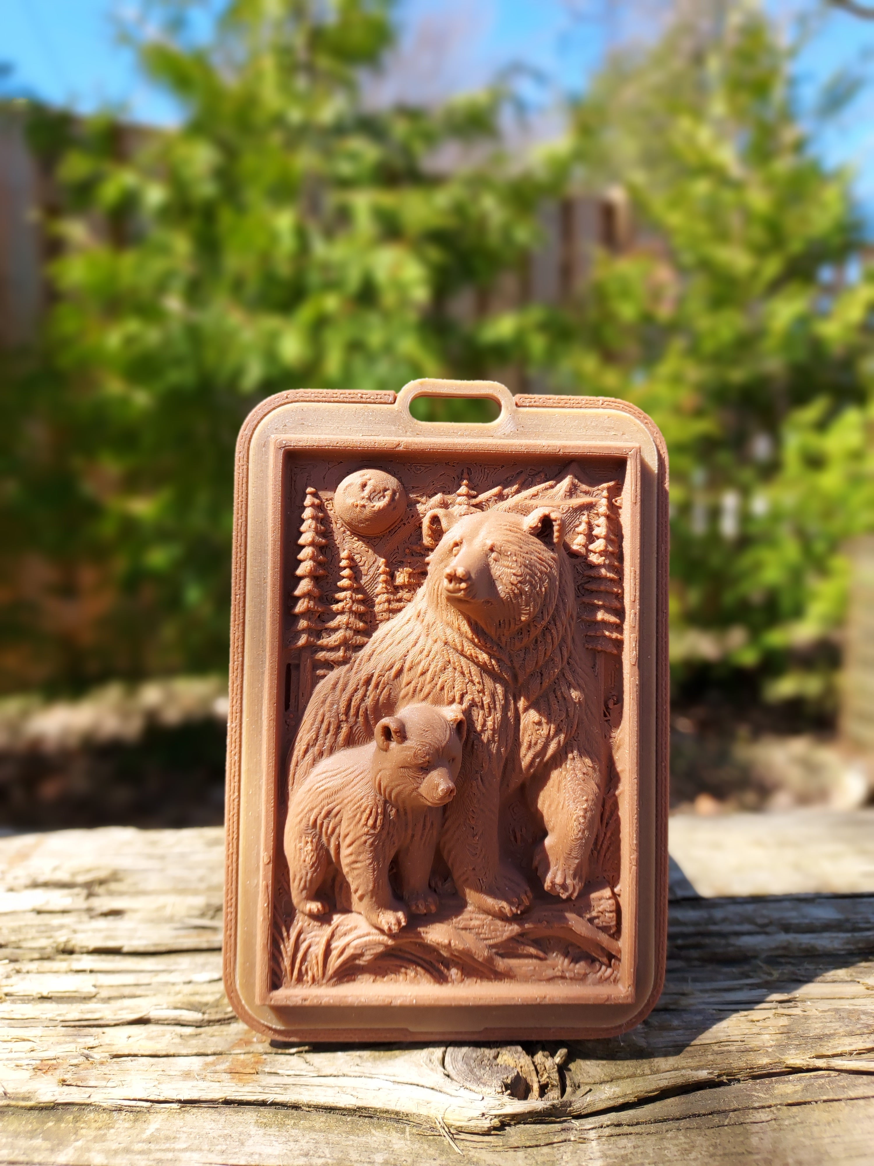 Mama Bear & Cub Relief Card Holder