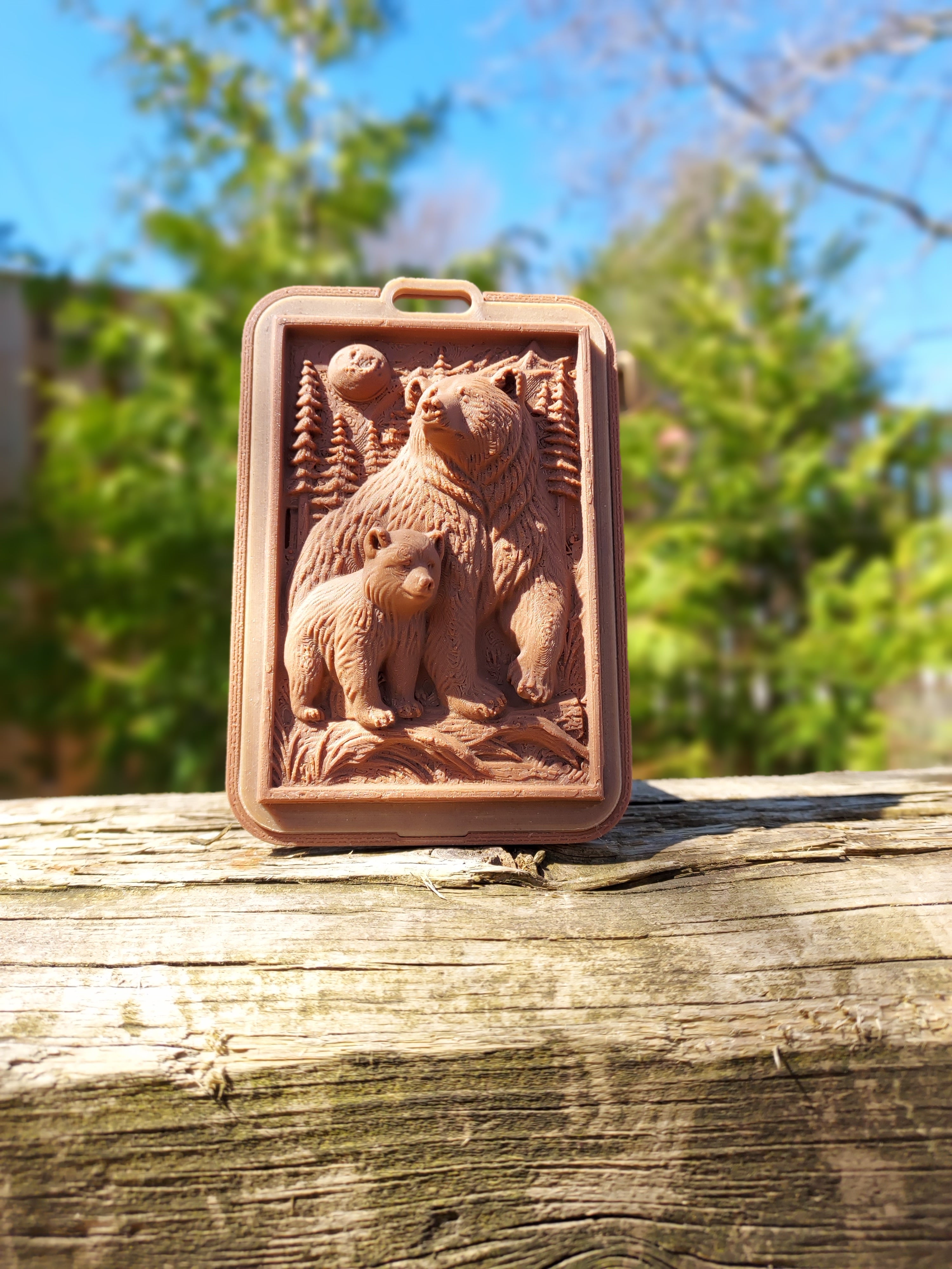 Mama Bear & Cub Relief Card Holder