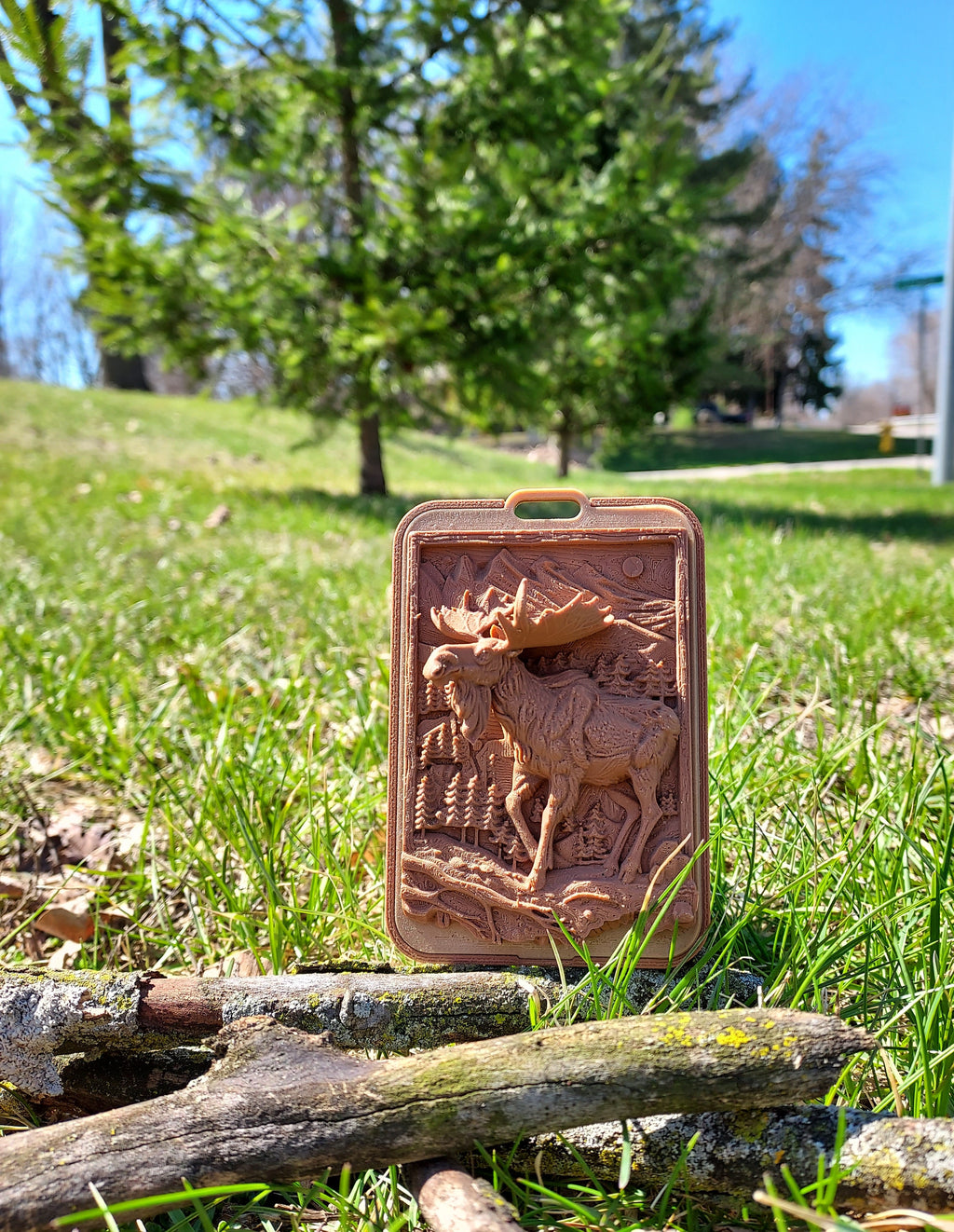 Woodland Moose Relief Card Holder