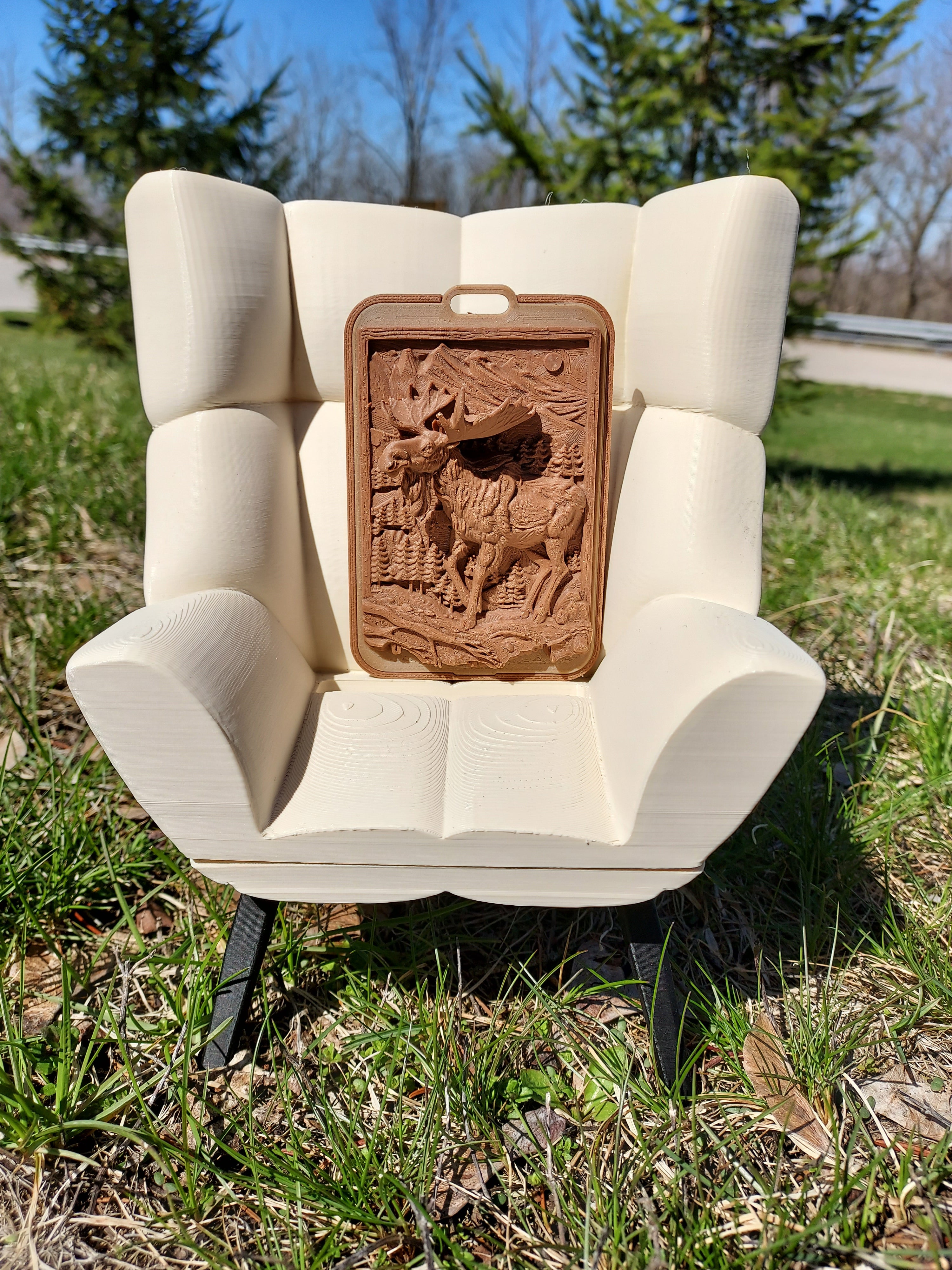Woodland Moose Relief Card Holder