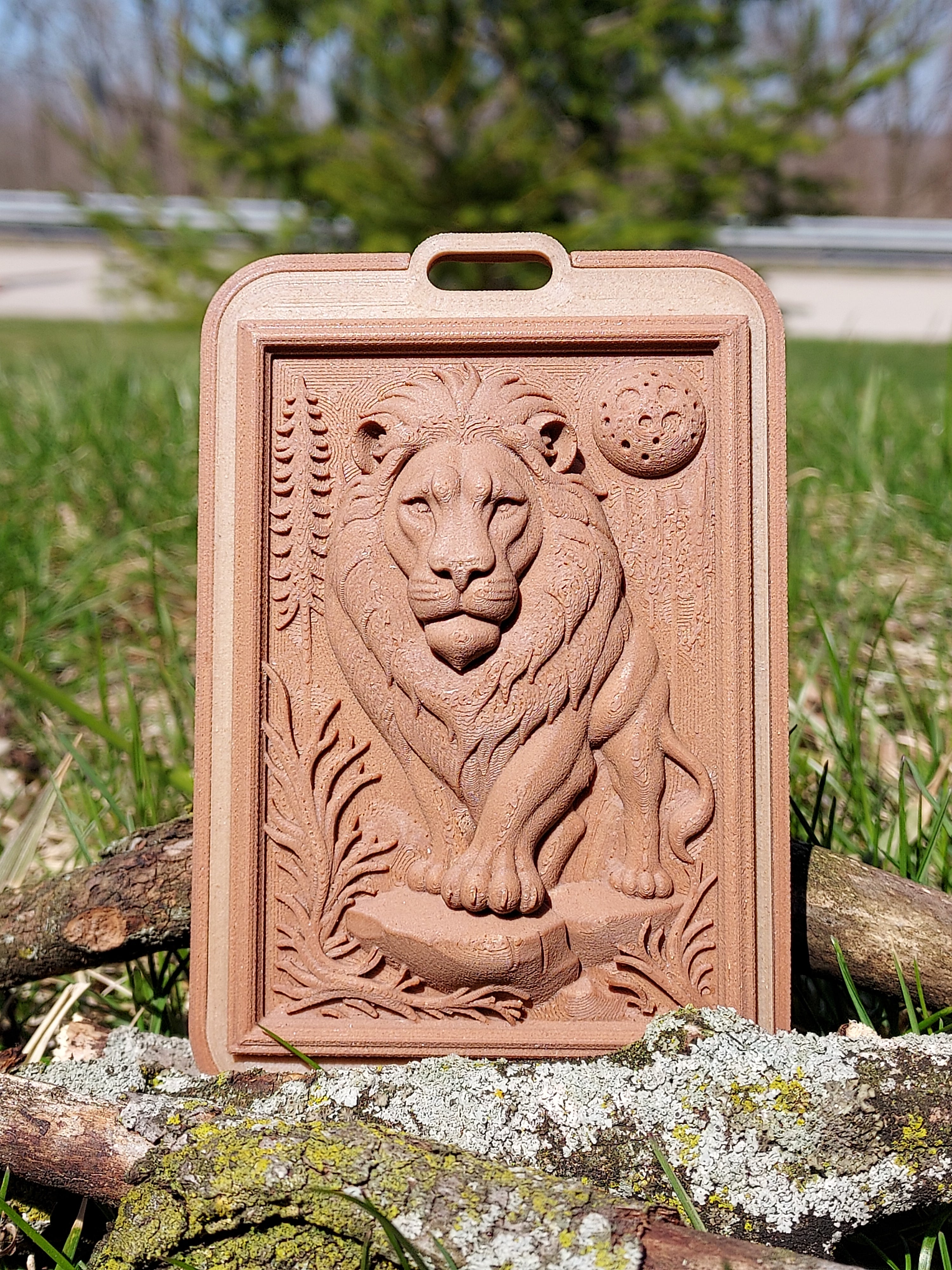 Majestic Woodland Lion Card Holder