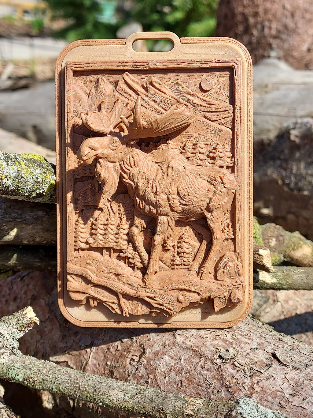 Woodland Moose Relief Card Holder