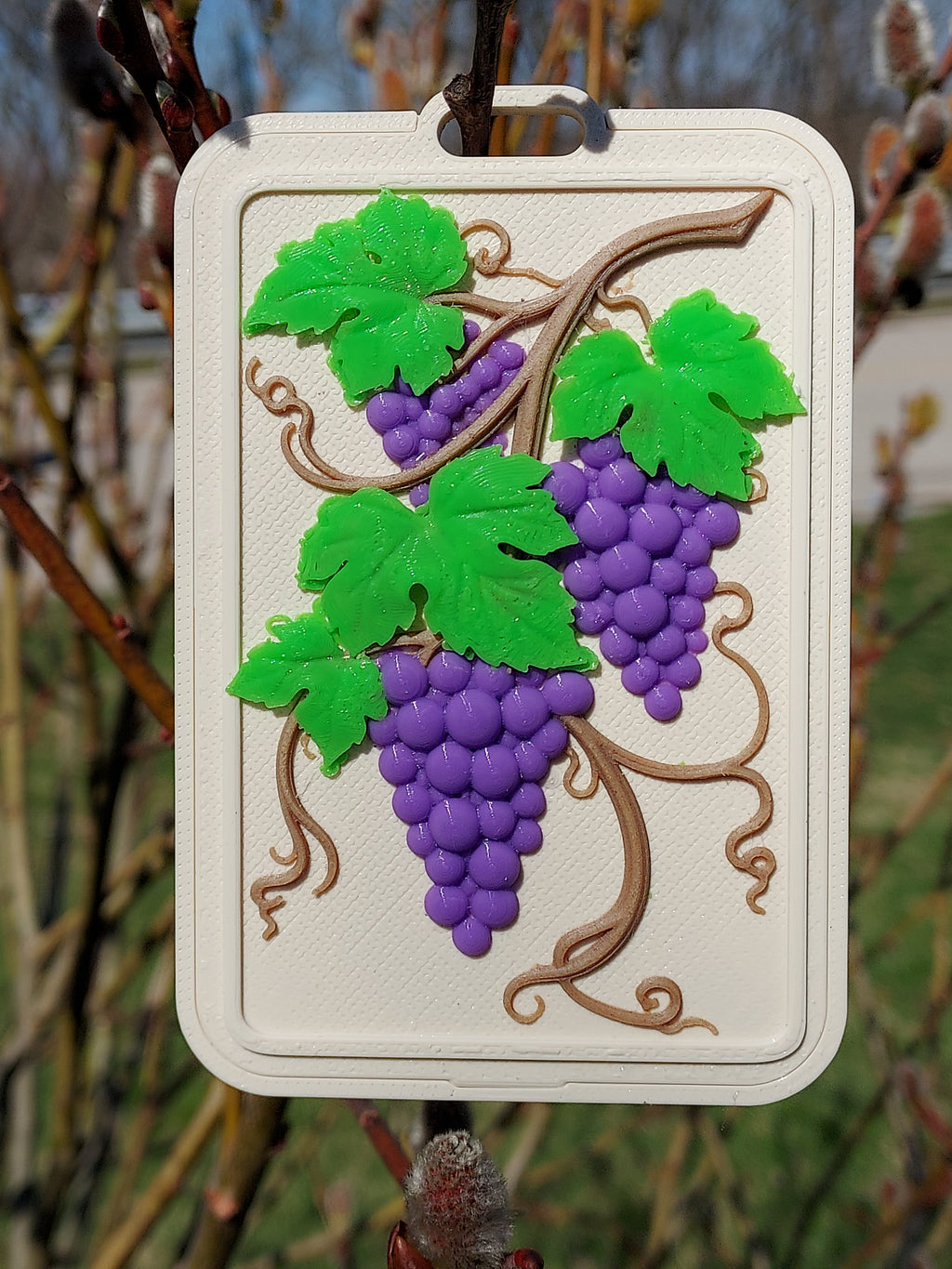 Vineyard Grapes Relief Card Holder
