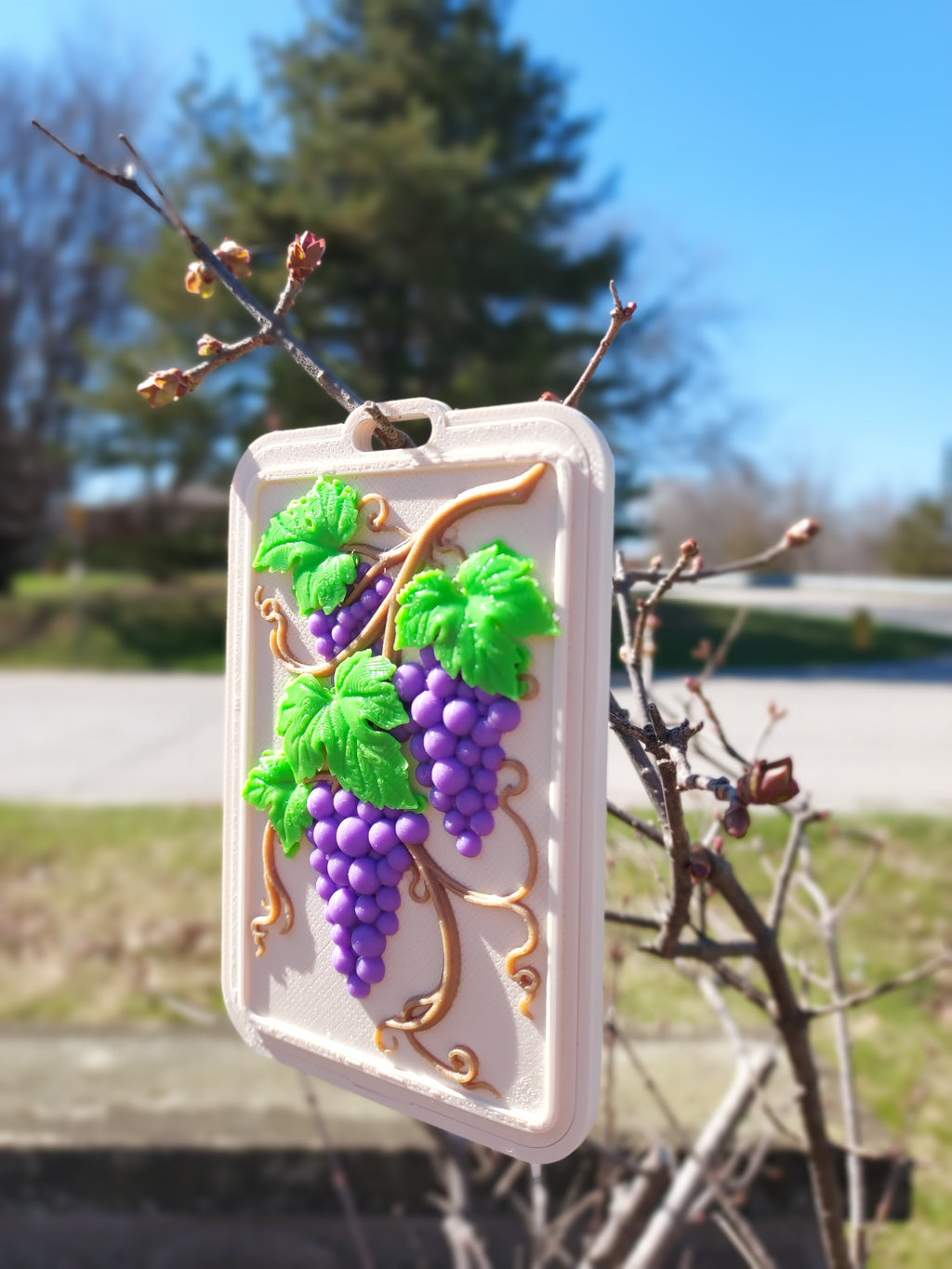 Vineyard Grapes Relief Card Holder