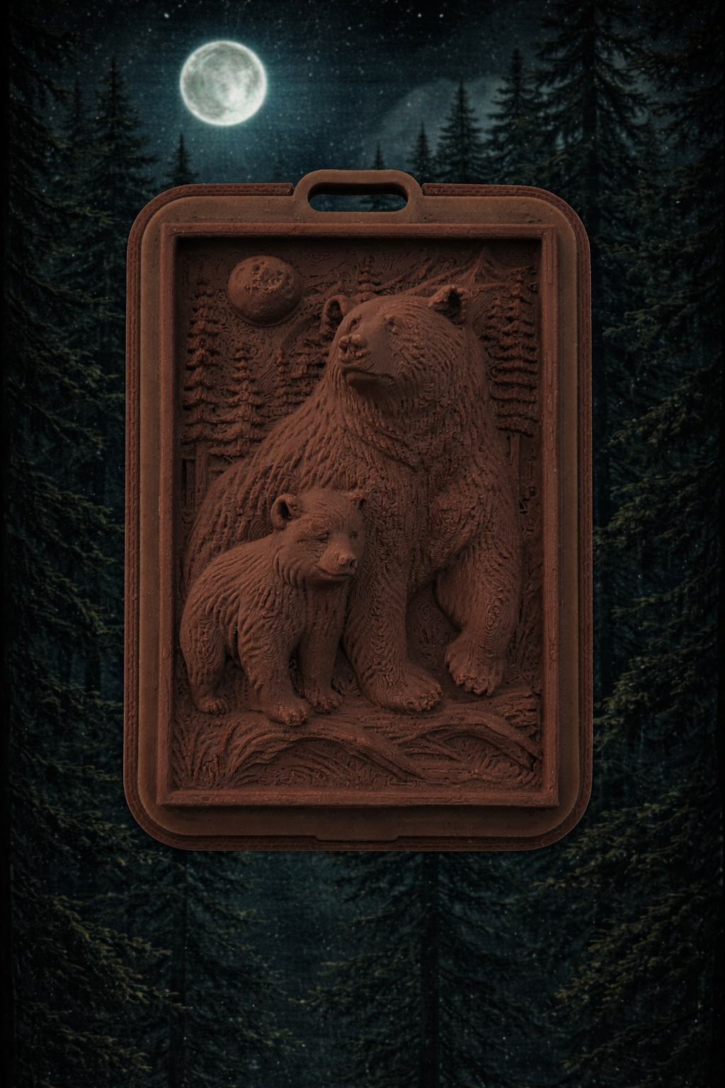 Mama Bear & Cub Relief Card Holder